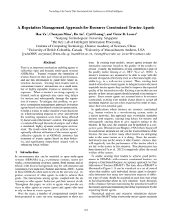 A Reputation Management Approach for Resource Constrained