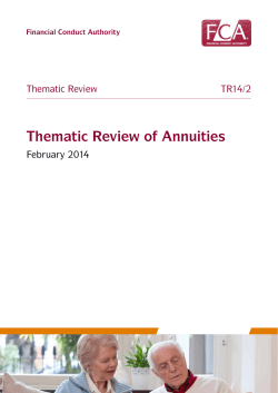 TR14/02 - Thematic Review of Annuities