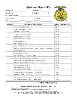 Madison Plains FFA - Madison-Plains Local School District