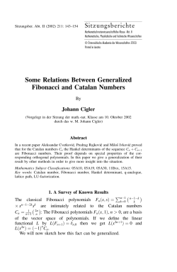 Some Relations Between Generalized Fibonacci and Catalan