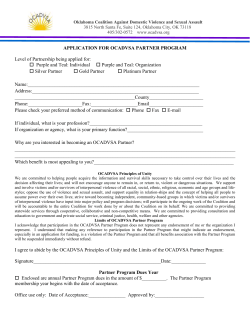 OCADVSA Partner Program - Oklahoma Coalition Against Domestic