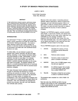A study of branch prediction strategies (1981)