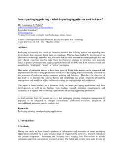 Title: Smart packaging printing &ndash;
