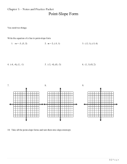 Point-Slope Form
