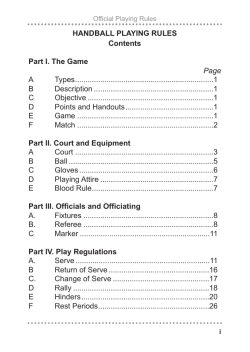 Playing Rules - leixliphandball.ie