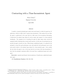 Contracting with a Time$Inconsistent Agent