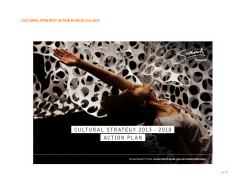 CULTURAL STRATEGY ACTION PLAN 2013 to 2018