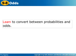 odds in favor - WordPress.com