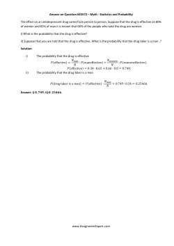 Answer on Question #43572 &ndash; Math - Statistics and Probability The
