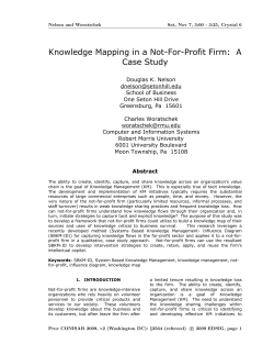 Knowledge Mapping in a Not-For
