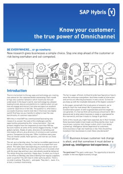 Know your customer: the true power of Omnichannel