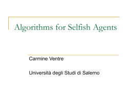 Algorithms for Selfish Agents