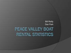 Peace Valley Boat Rental Statistics