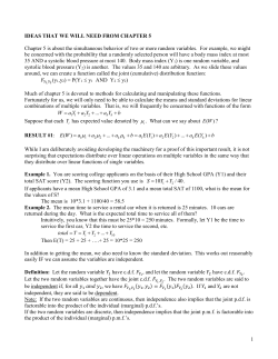 Linear Combinations of Independent Random Variables