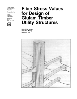 Fiber Stress Values for Design of Glulam Timber Utility Structures