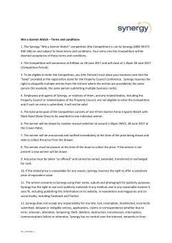 Property Council win a Garmin Watch competition