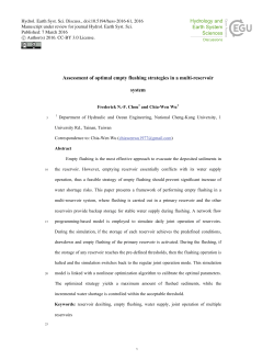 Assessment of optimal empty flushing strategies in a multi