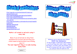 Maths is all around us and we`re using it every day!