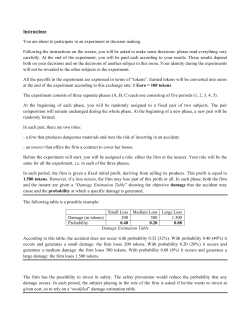 Instructions You are about to participate in an experiment in decision