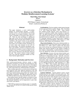 Q-error as a Selection Mechanism in Modular Reinforcement