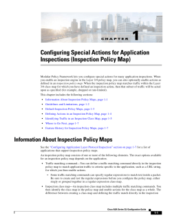 Configuring Special Actions for Application Inspections