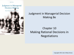 Introduction to Managerial Decision Making