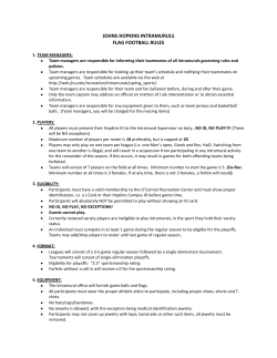 flag football rules - Homewood Student Affairs