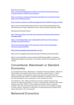 Behavioral Economics https://systemsthinkingworks.wordpress.com
