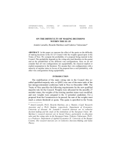 ON THE DIFFICULTY OF MAKING DECISIONS WITHIN THE EU-25
