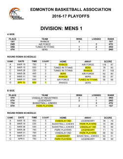 playoffs - Edmonton Basketball