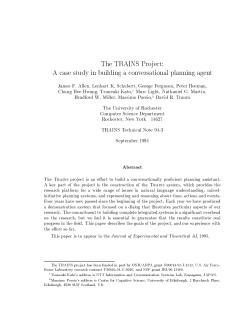 The TRAINS Project: A case study in building a conversational