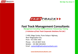 Corp Presentation - Fast Track Management Consultants, India (2).
