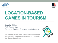 LOCATION-BASED GAMES IN TOURISM Jessika Weber