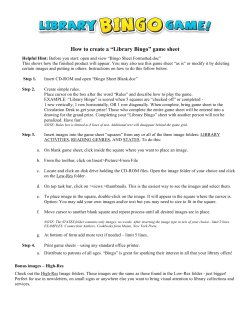 Create Game Sheet