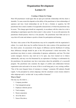 Organization Development Lecture 11