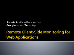 Automated Client-Side Monitoring of Web Applications