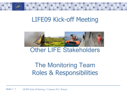 Dealing with the Monitoring Team