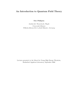 An Introduction to Quantum Field Theory