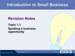 Introduction to Small Business