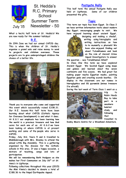 July 2015 - St Hedda`s RC Primary School