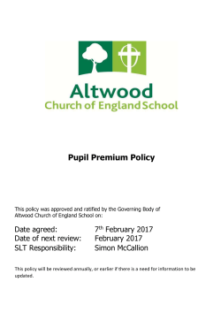 Pupil Premium Policy 2017