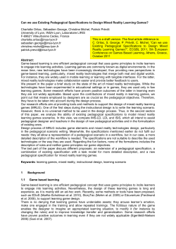 Can we use Existing Pedagogical Specifications to Design Mixed