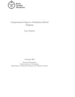 Computational Aspects of Radiation Hybrid Mapping