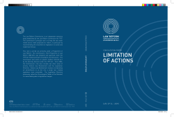 Consultation Paper on the Law on Limitation of Actions