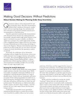 Making Good Decisions Without Predictions