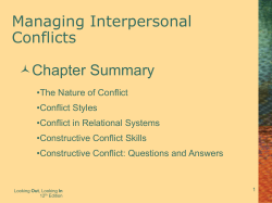 A First Look at Interpersonal Relationships