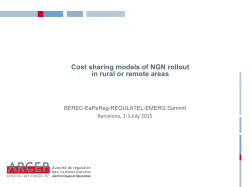 Cost sharing models of NGN rollout in rural or remote
