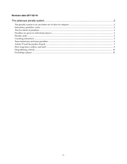 The petanque penalty system