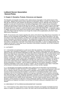 Chapter 5 - Lubbock Soccer Association