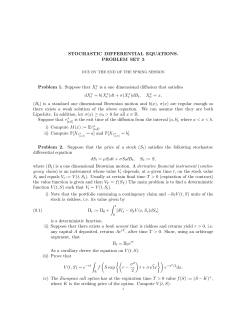 STOCHASTIC DIFFERENTIAL EQUATIONS. PROBLEM